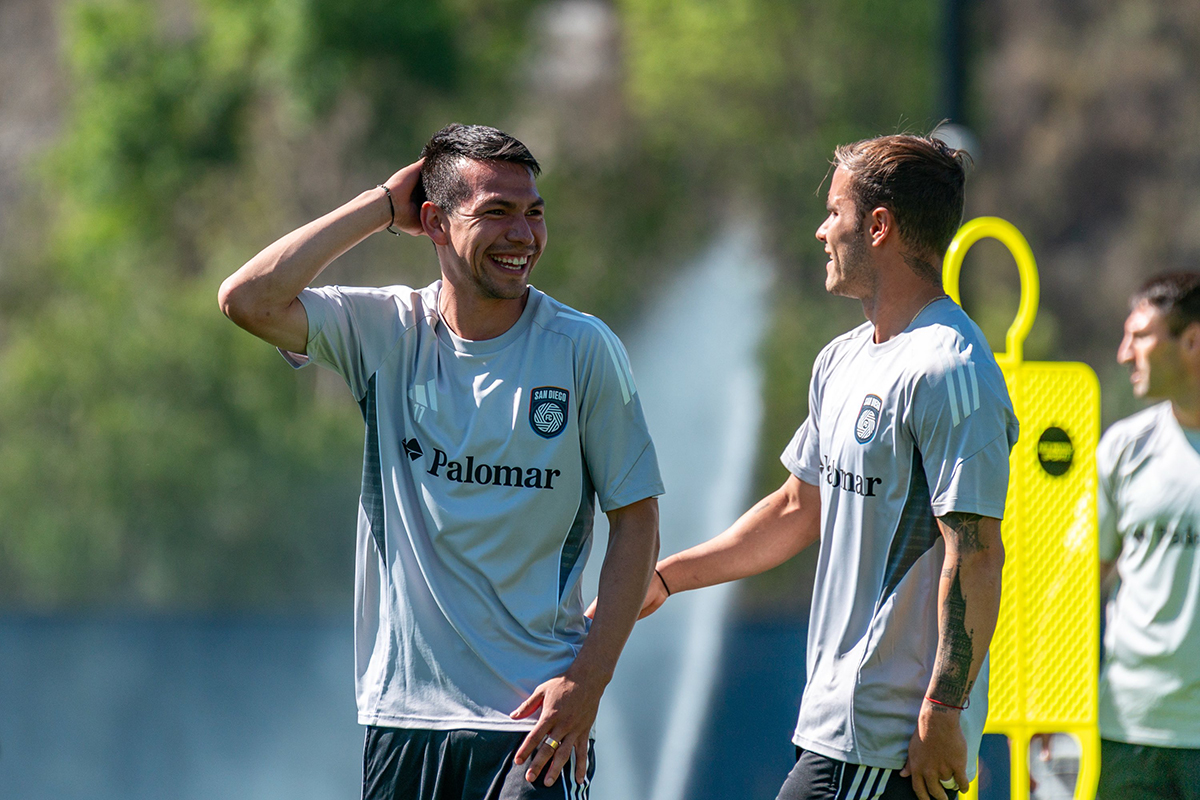 El delantero mexicano Hirving El Chucky Lozano en la práctica del San Diego FC tras su debut con triunfo ante LA Galaxy.